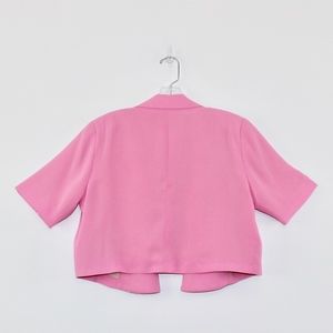 XXI Jackets & Coats - XXI Crop Short Sleeve Blazer Ruffle Front Medium M XXI Jackets & Coats - XXI Crop Short Sleeve Blazer Ruffle Front Medium M